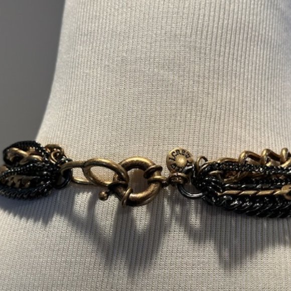 J. Crew Black and Gold Chain Statement Necklace - Picture 3 of 3